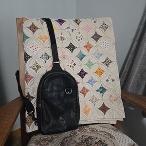 Black Leather Crossbody Bag